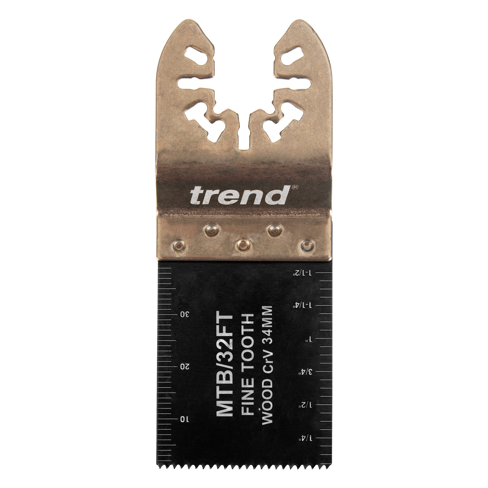 Trend Universal 34mm Fine Tooth CrV Multi-Tool Blades, 5 Pack for Precision Cutting, MTB/32FT
